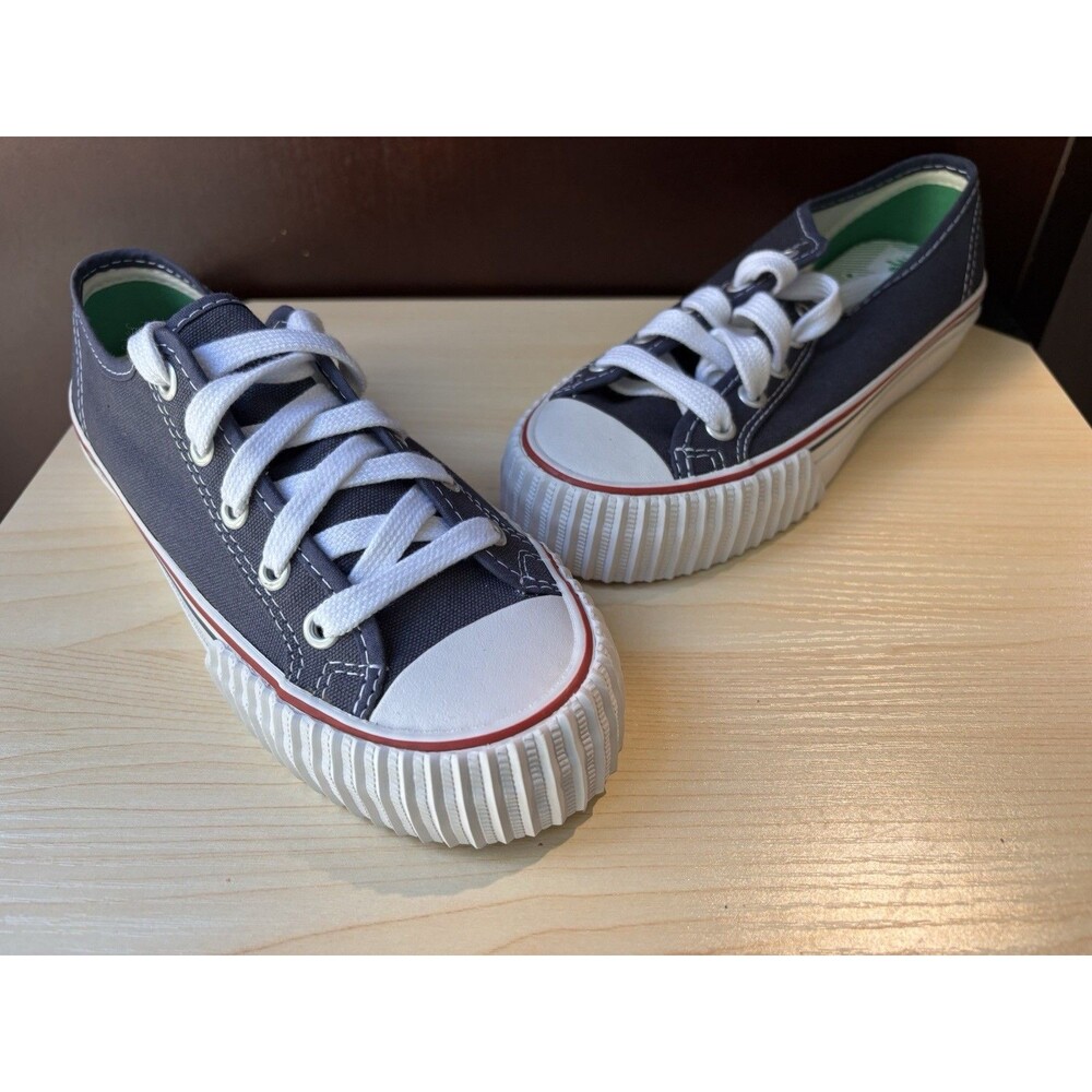 New PF Flyers Center Lo Reissue Navy White Canvas Sneakers Shoes Men 4 Women 5.5